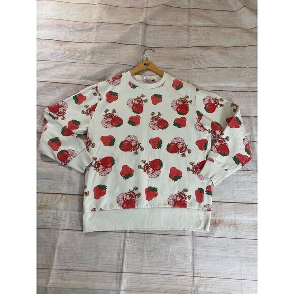 Strawberry Shortcake Women's All Over Print Long Sleeve Sweater - Medium - Picture 5 of 13